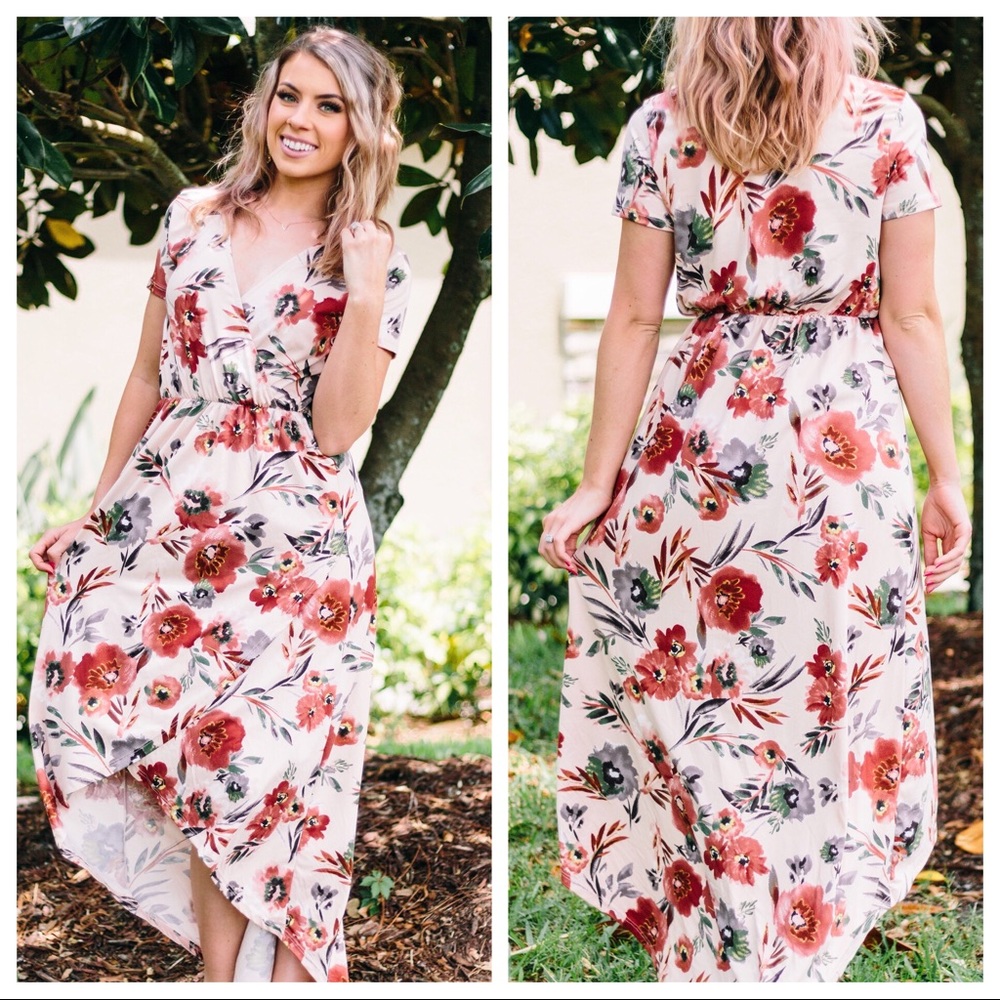Blush Floral Dress